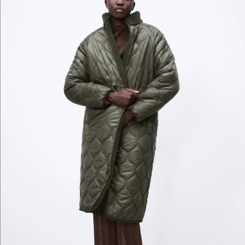 NEW Zara Reversible Parka COAT JACKET XS-M